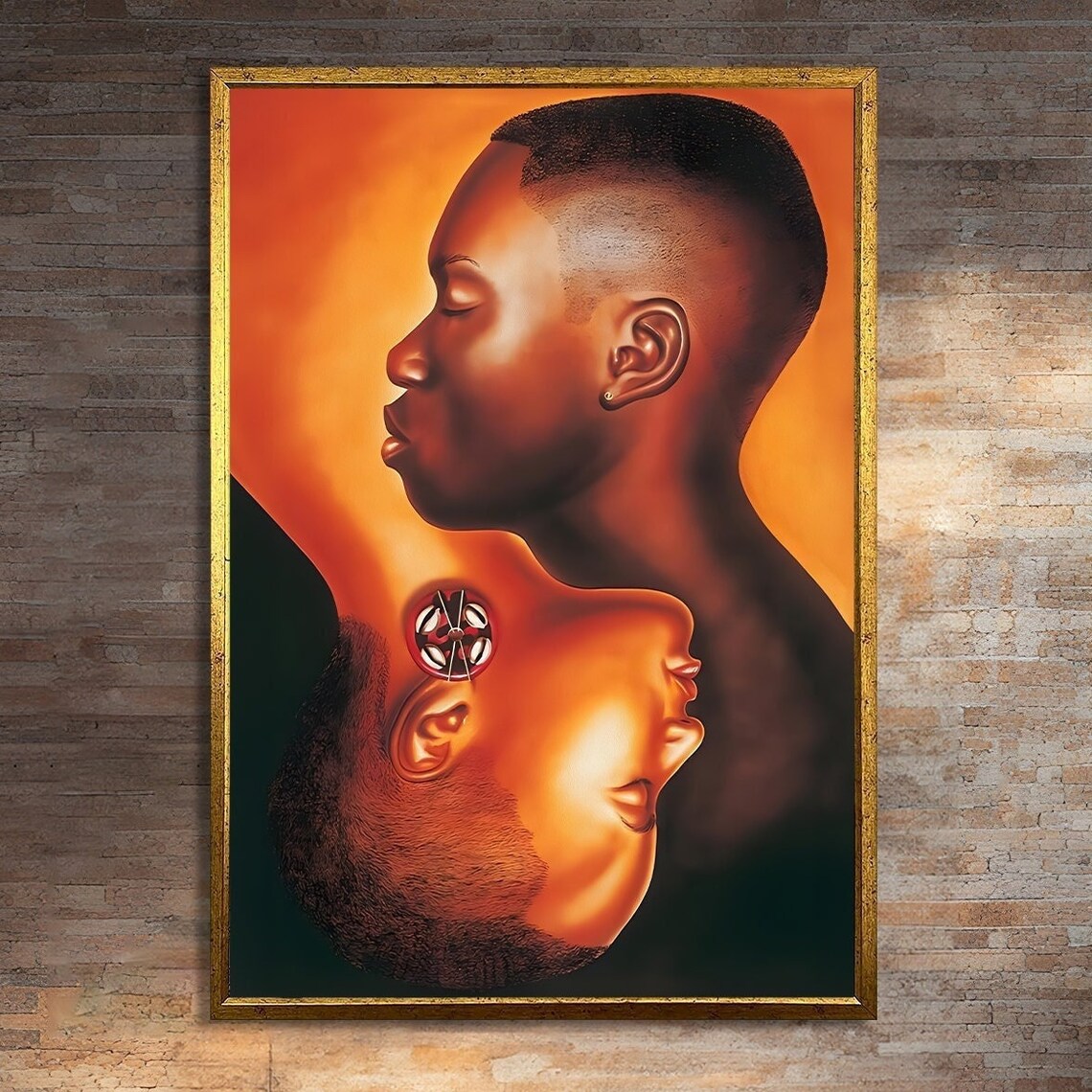 Dynamic Dual Portrait Painting, Bold African Art