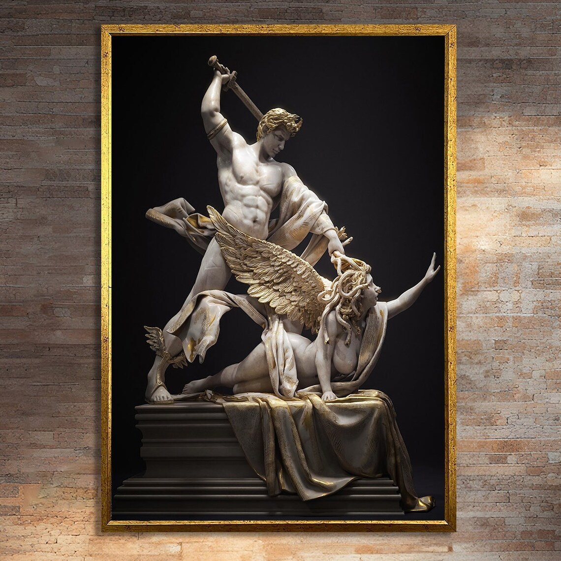 Neoclassical Marble Sculpture, Mythological Figures