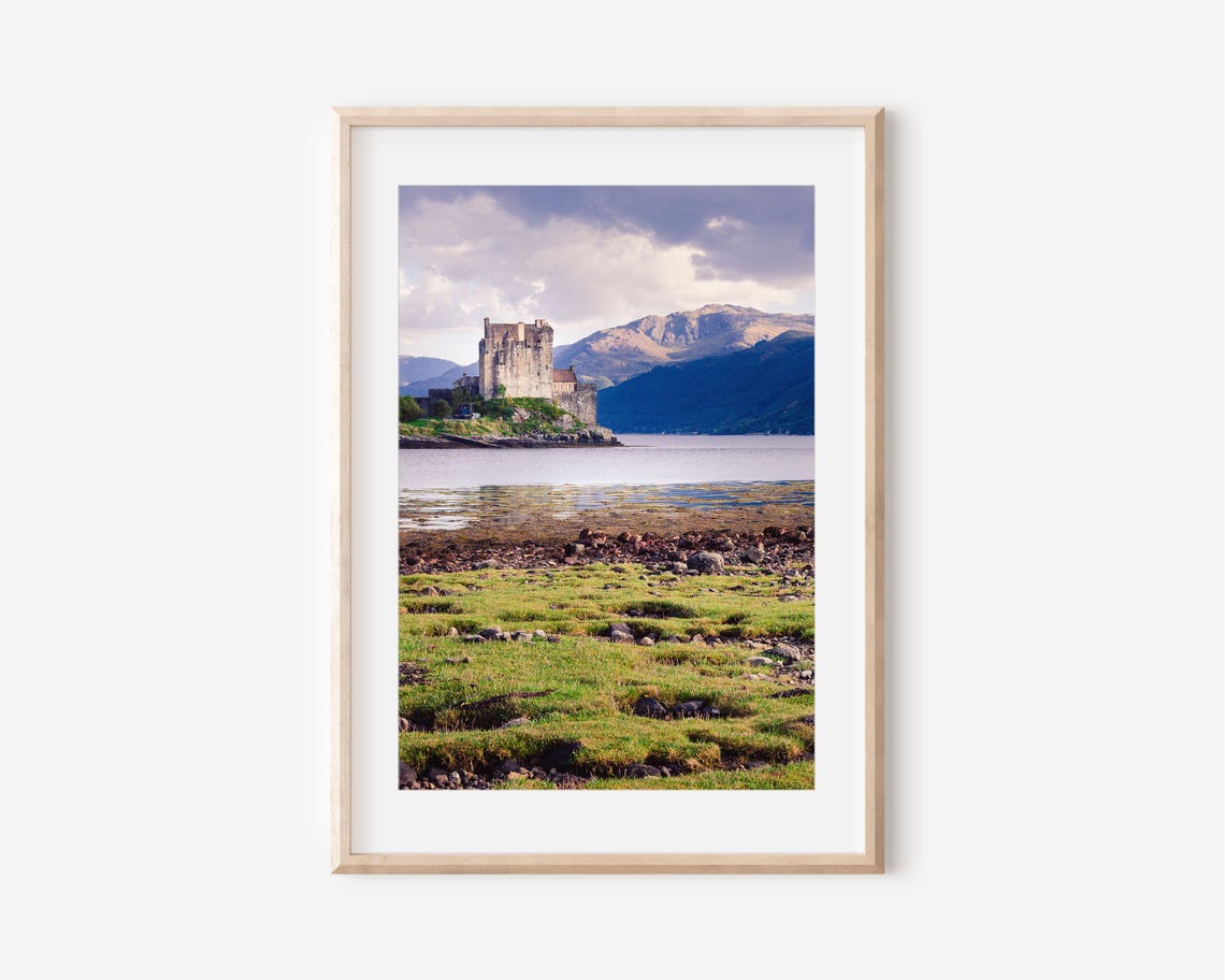 Eilean Donan Castle Stone Bridge Sunset Scottish Lochside Poster