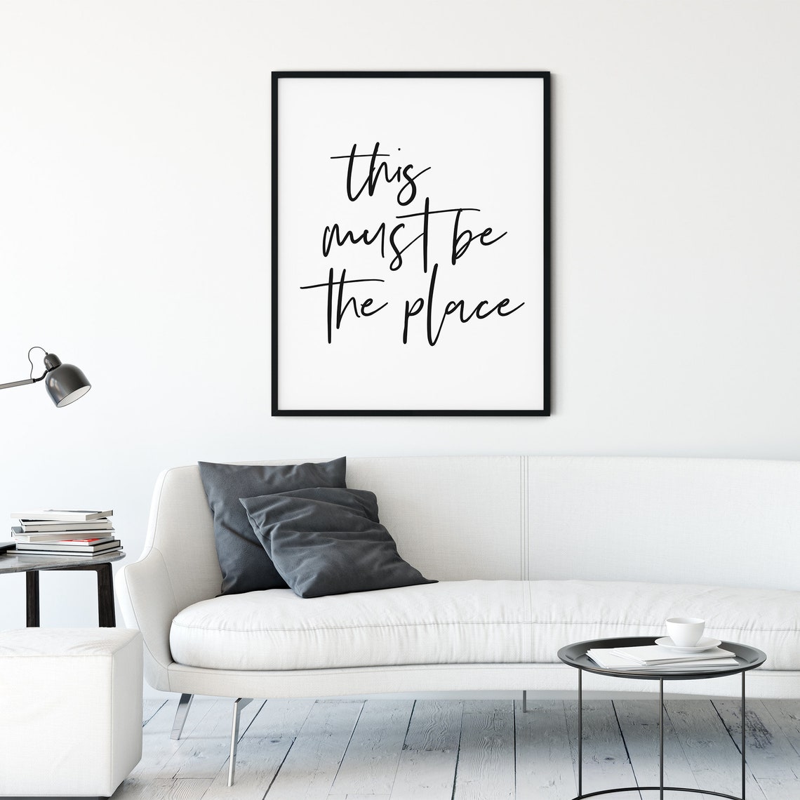 This Must Be the Place Hand Lettered Script Home Decor Wall Art - Image 2