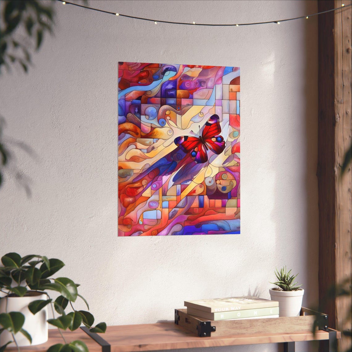 Abstract Butterfly Art Print, Modern Home Decor - Image 3