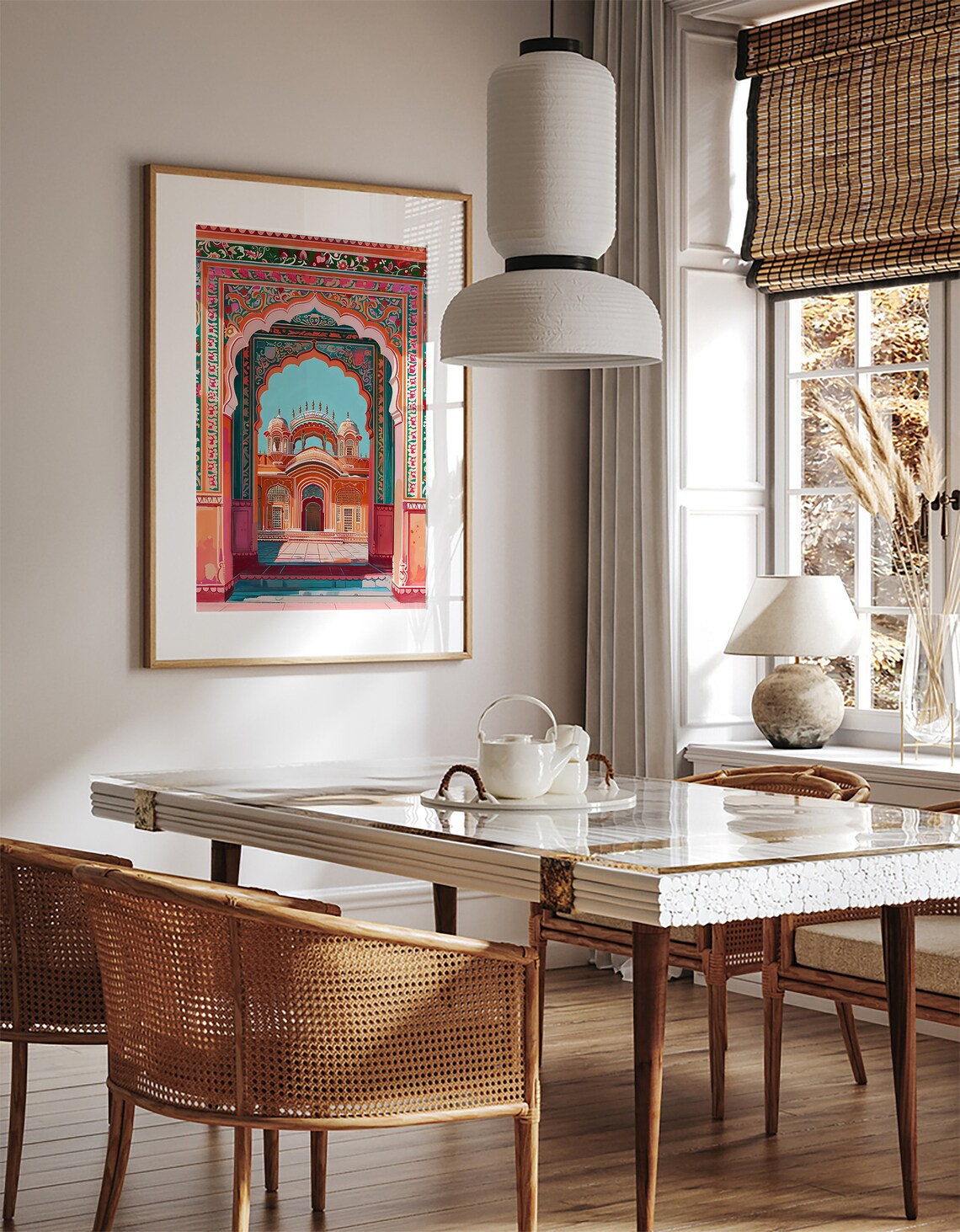 Jaipur Indian Palace Watercolor Art Print - Image 3