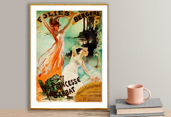 Folies Bergere La Princesse Sabat Vintage Poster