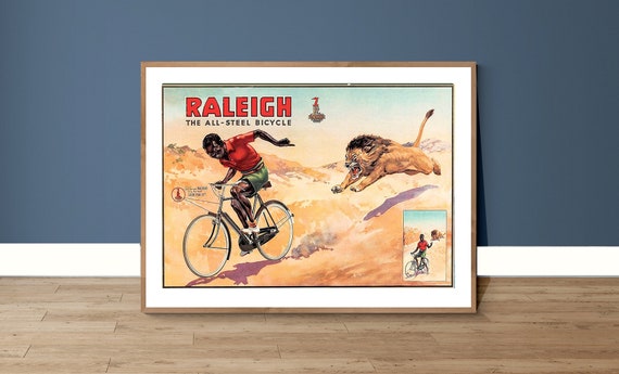 Raleigh The All Steel Bicycle Vintage Poster Poster Paper Or Print Gift Idea
