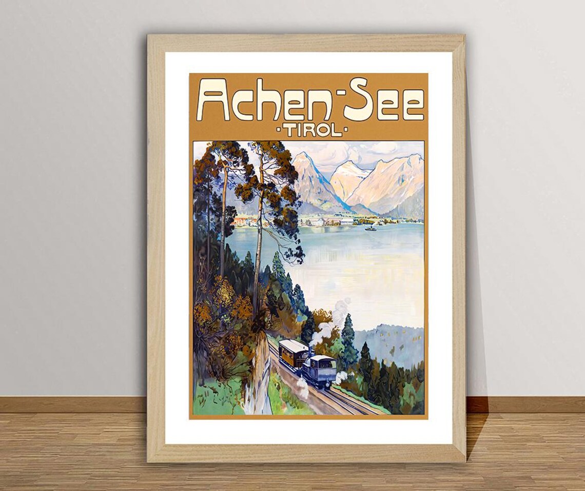 Achen See Tirol Austria Vintage Travel Poster