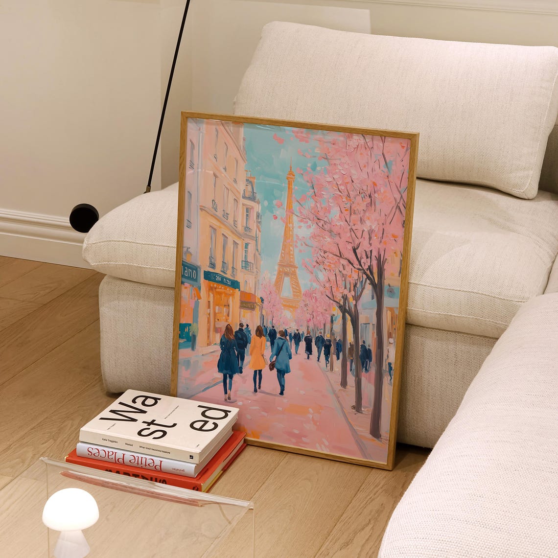 Pastel Paris Street, Romantic French Cityscape Art Print - Image 3