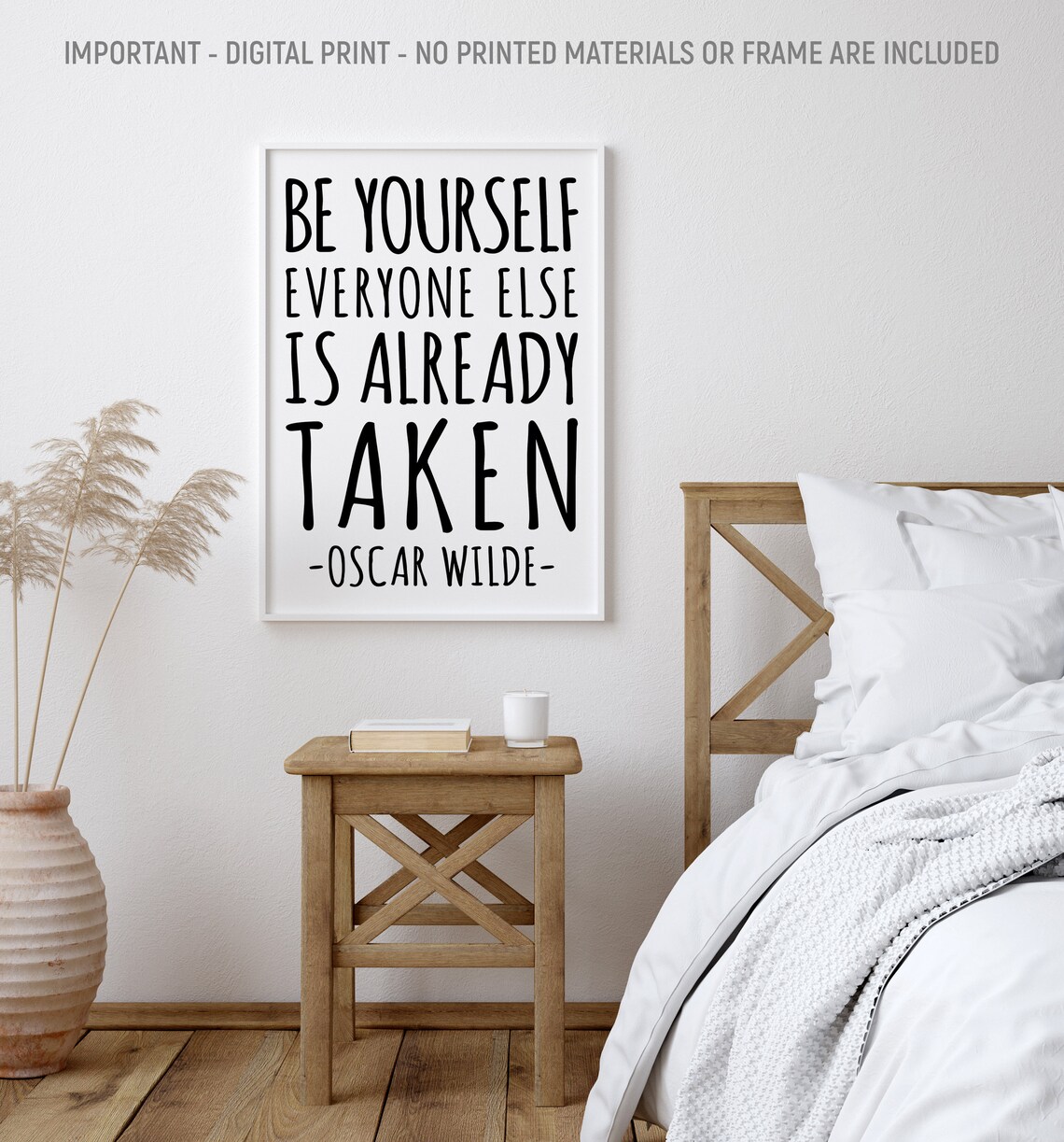 Be Yourself, Oscar Wilde Quote Inspirational Decor - Image 2