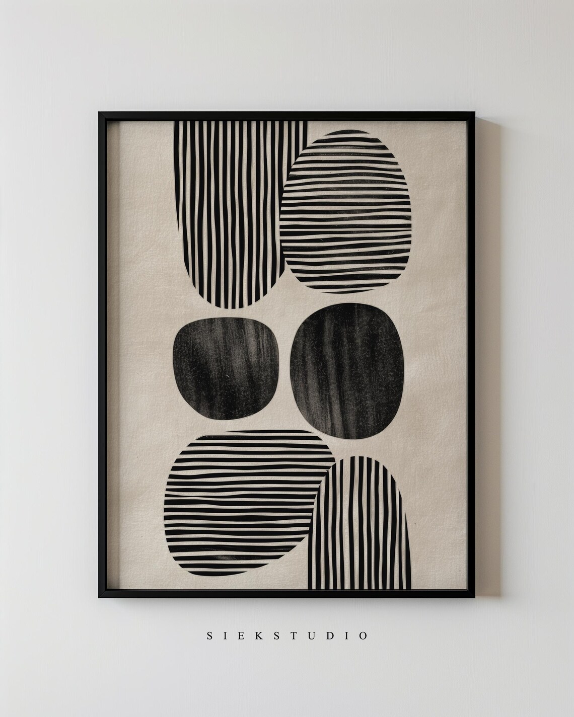 Abstract Geometric Minimalist Shapes Lines Art Print