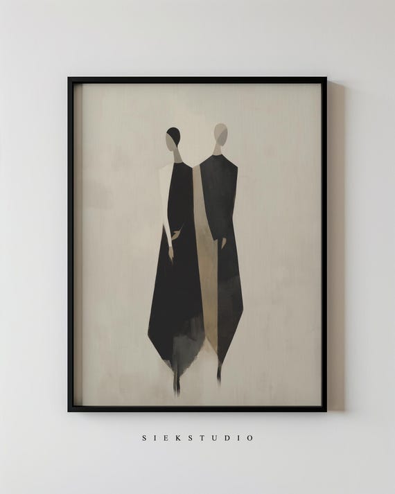 Minimalist Figurative Female Silhouette, Art Print
