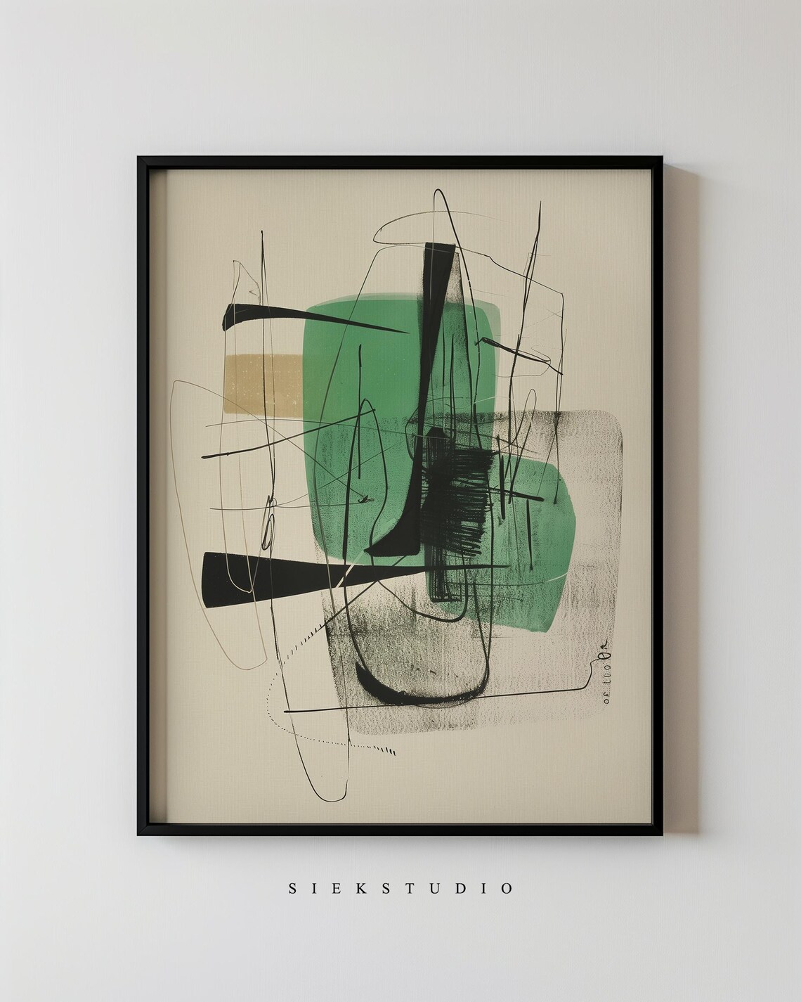 Minimalist Modern Abstract Line Art, Geometric Art Print