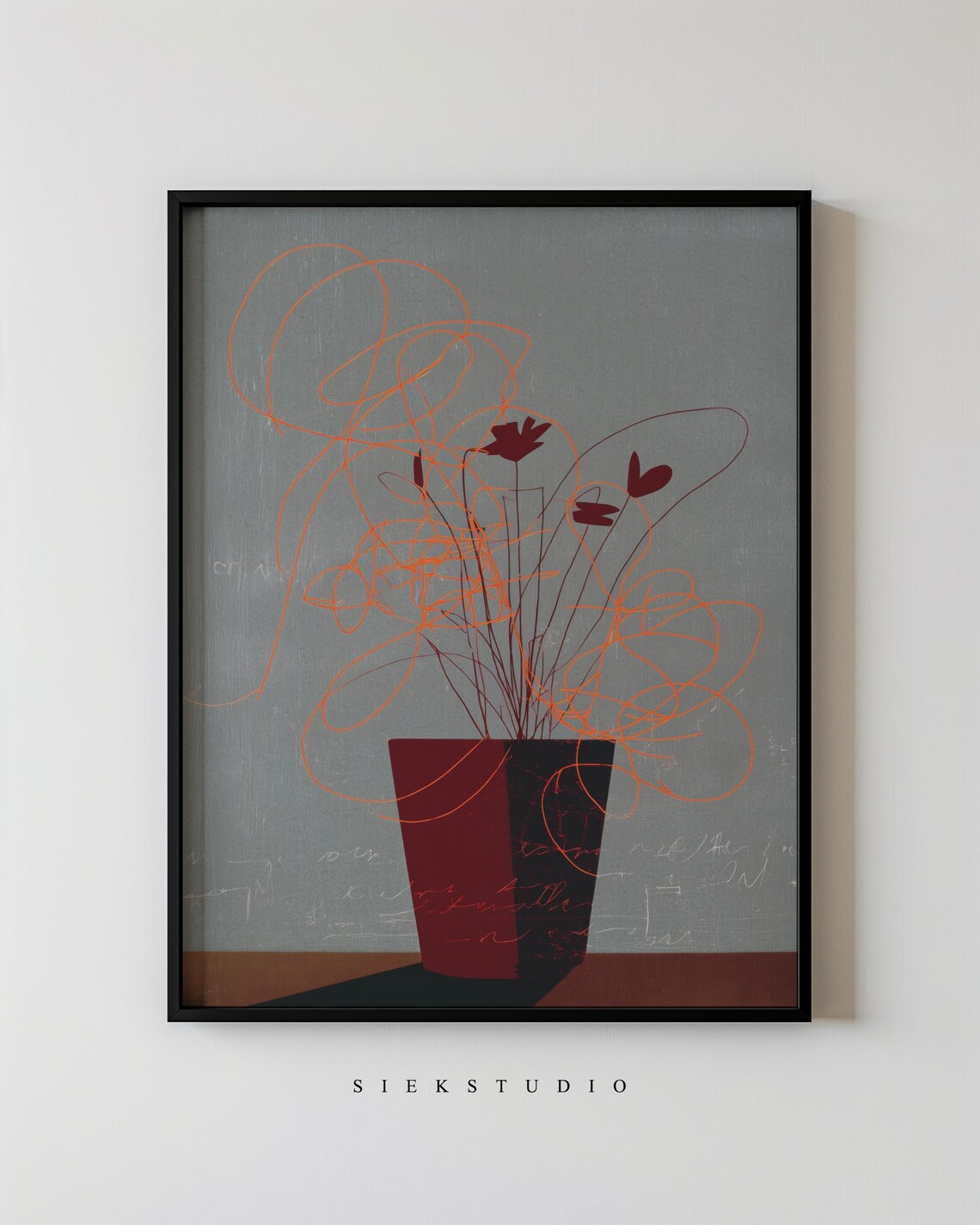 Modern Abstract Flower Botanical Art Print
