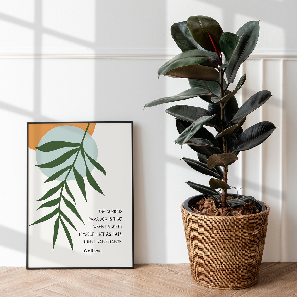 Carl Rogers Paradox Quote Poster, Psychology Wall Art - Image 2