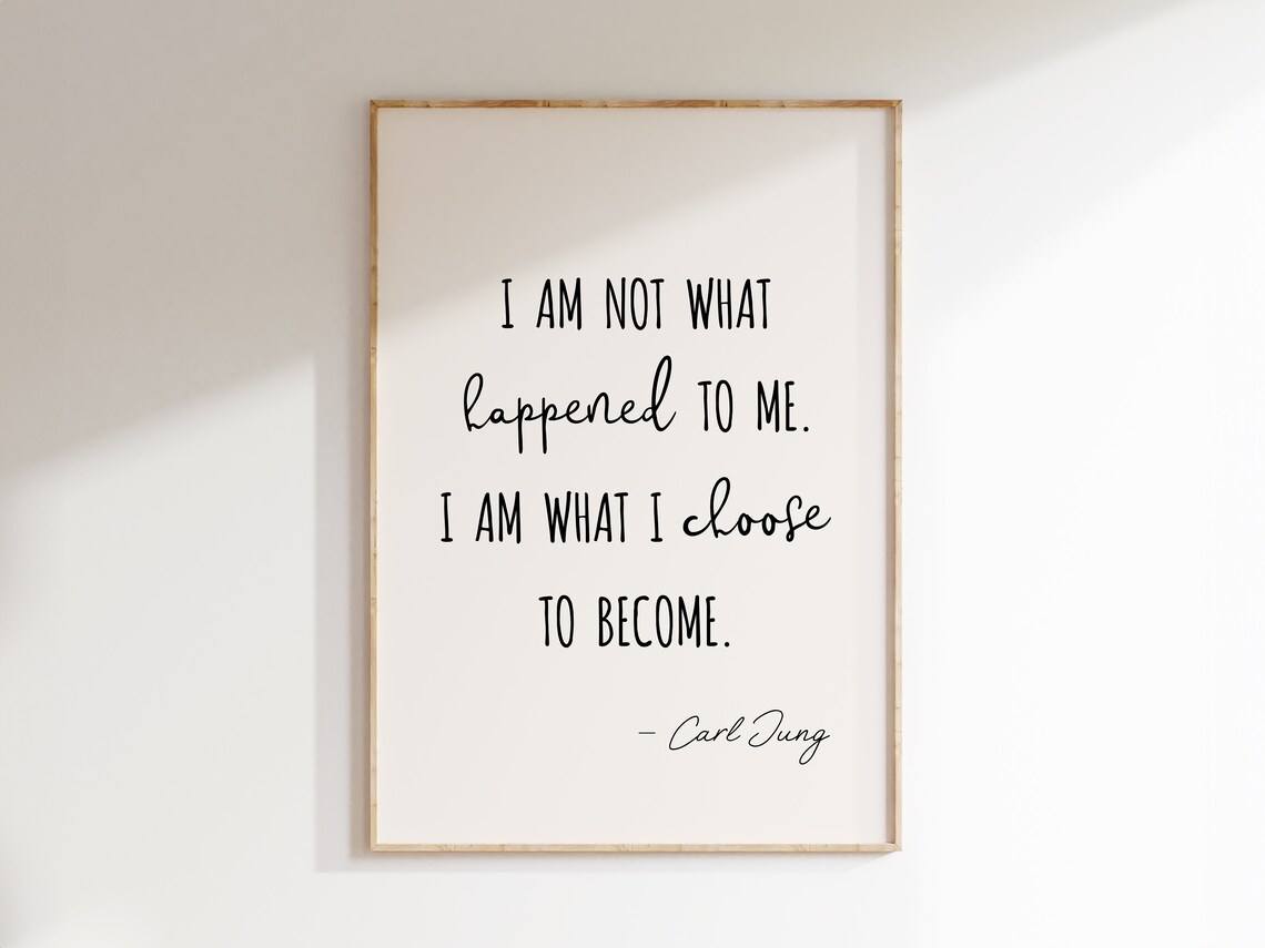 Carl Jung Quote Psychology Wall Art Print