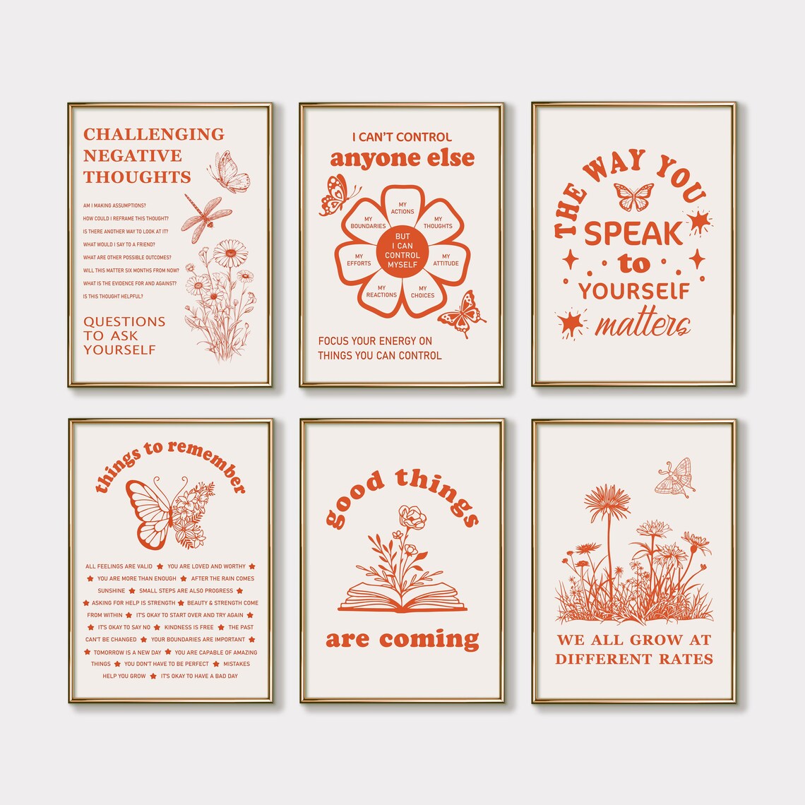 Retro Mental Health Posters for Therapy Office Decor - Image 4