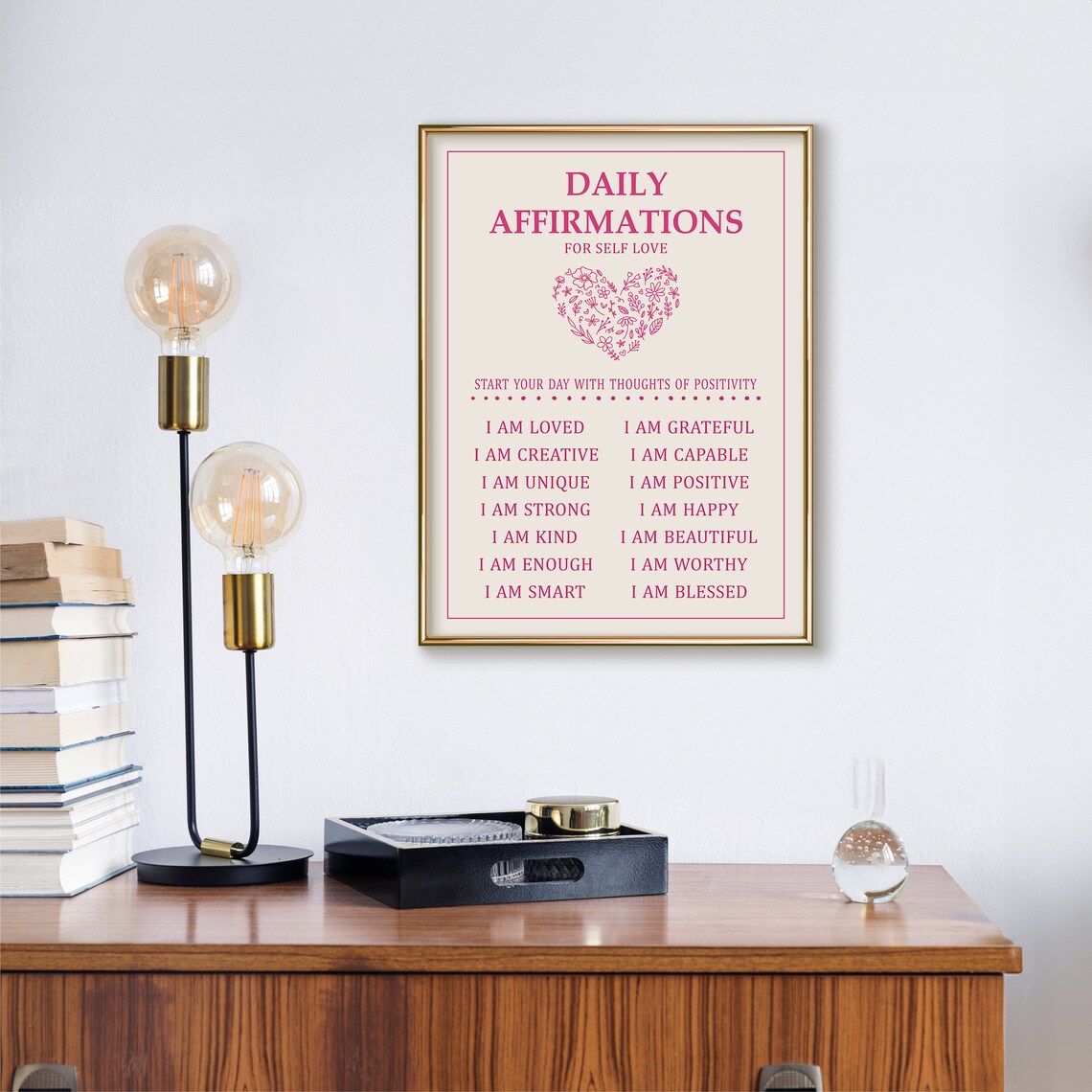 Daily Affirmations Art Print, Therapy Office Decor - Image 3