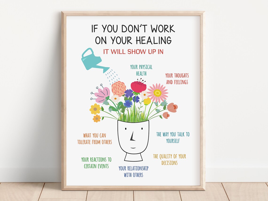 Healing Art Print, Mental Health Therapy Office Decor - Image 3