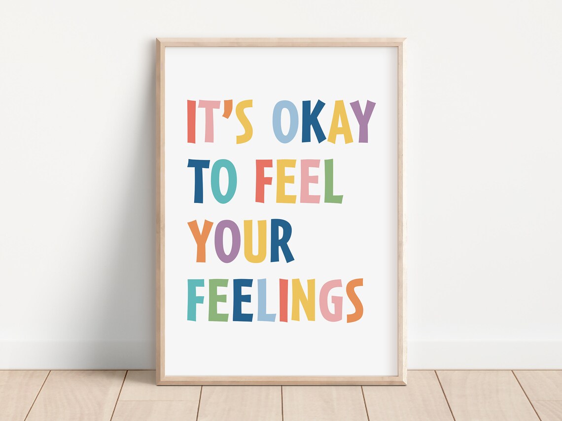It’s Ok to Feel Your Feelings Mental Health Poster - Image 3