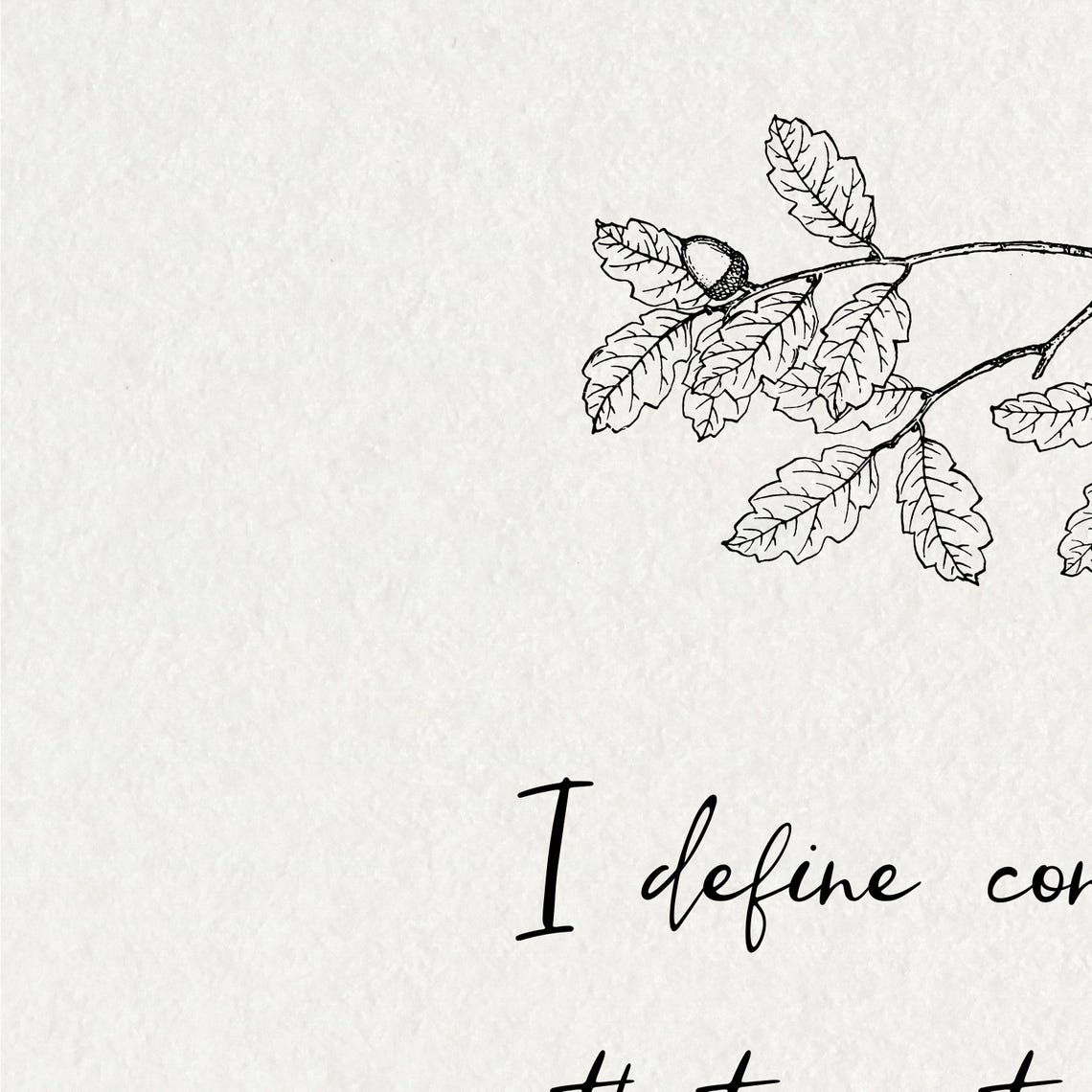 Brene Brown Connection Quote Botanical Branch Script Therapy Poster - Image 2