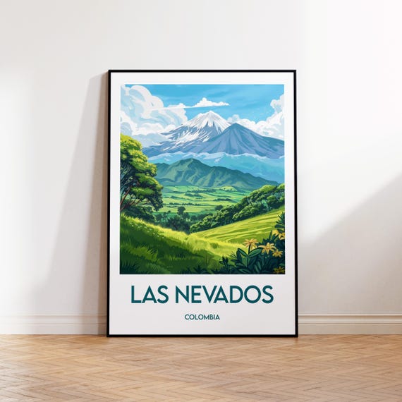 Las Nevados Poster Art Print Colombia Gift