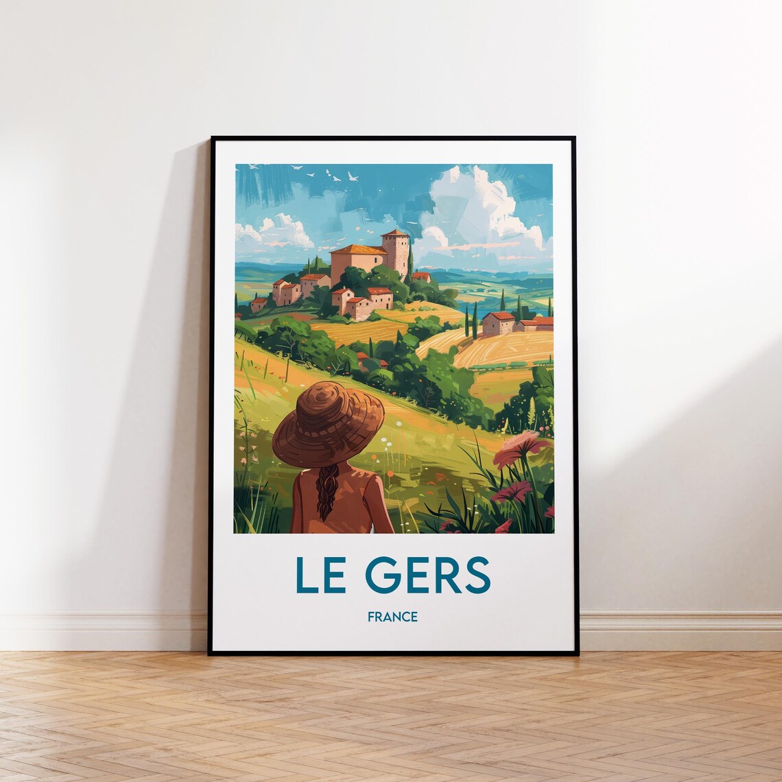 Gers France Vintage Travel Poster Art Print