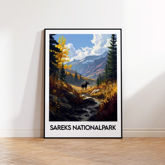 Sareks Nationalpark Poster Art Print Sweden Illustration Vintage Travel National Park
