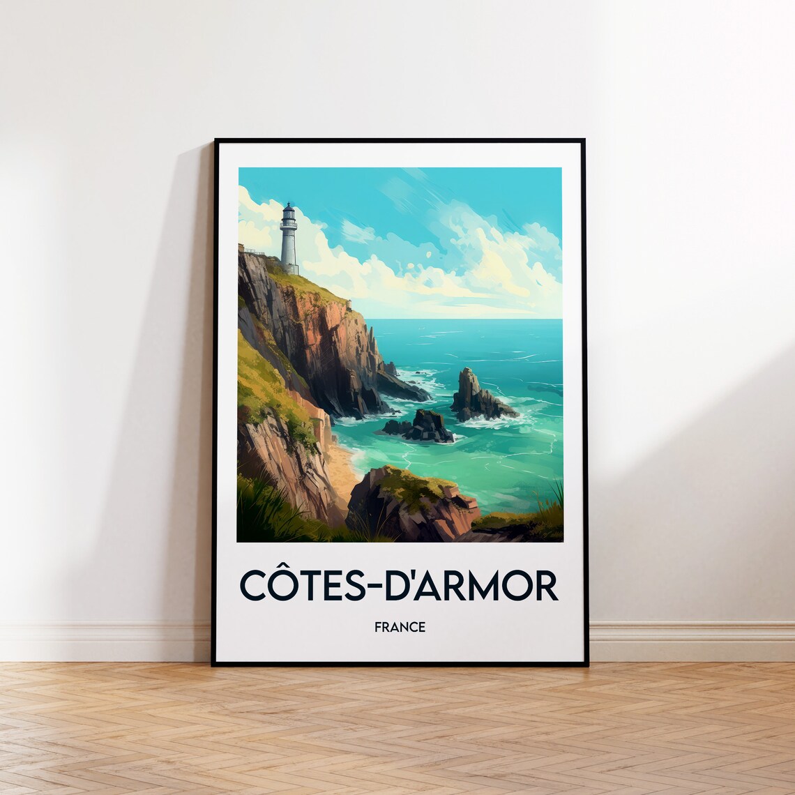Cotes Darmor Vintage Travel Poster, Brittany