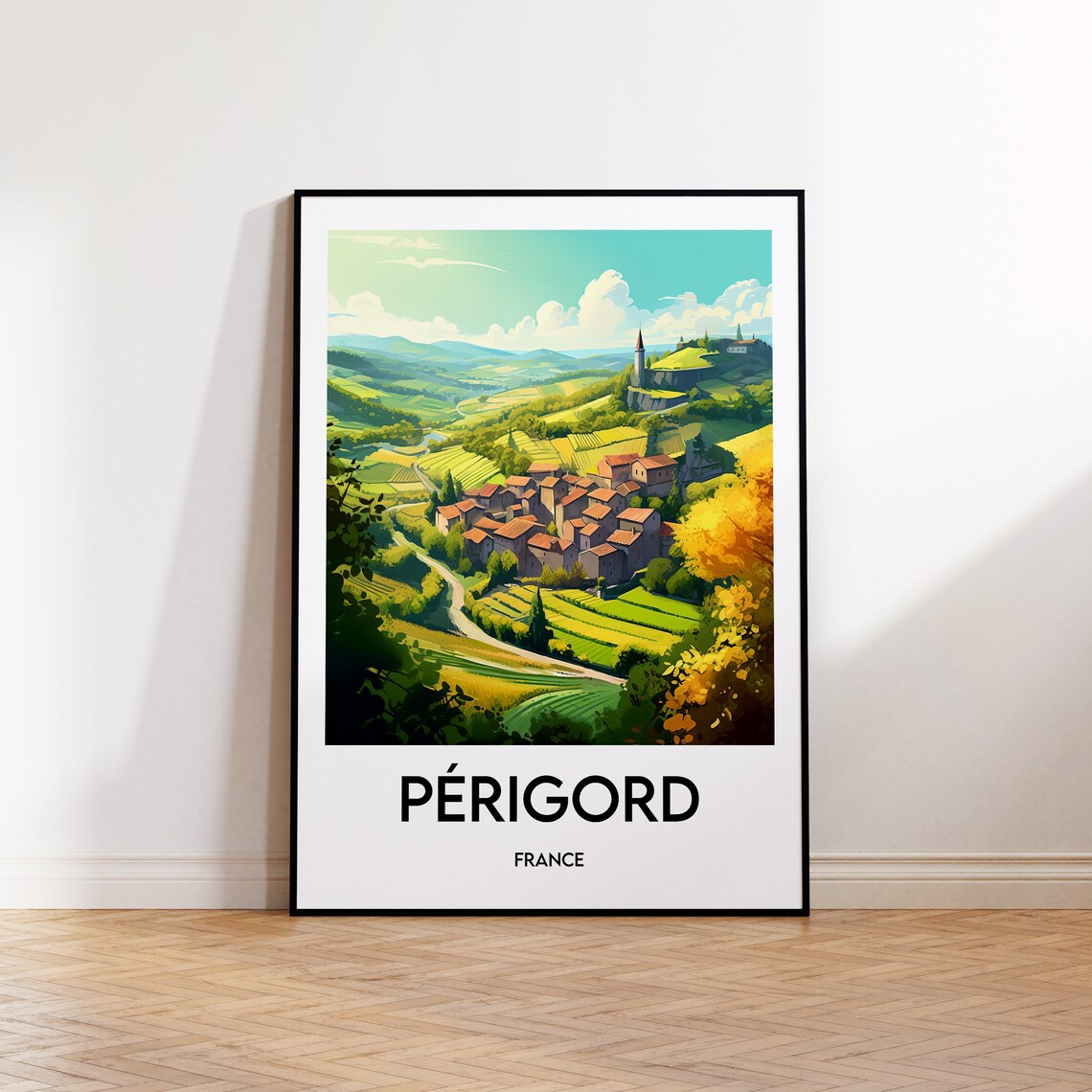 Prigord Perigord France Travel Poster Print
