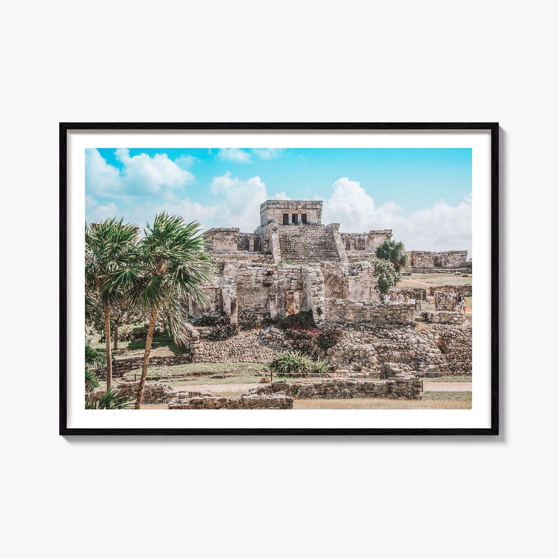 Tulum Mexico Ancient Mayan Ruins Pyramid Travel Photo Art Poster