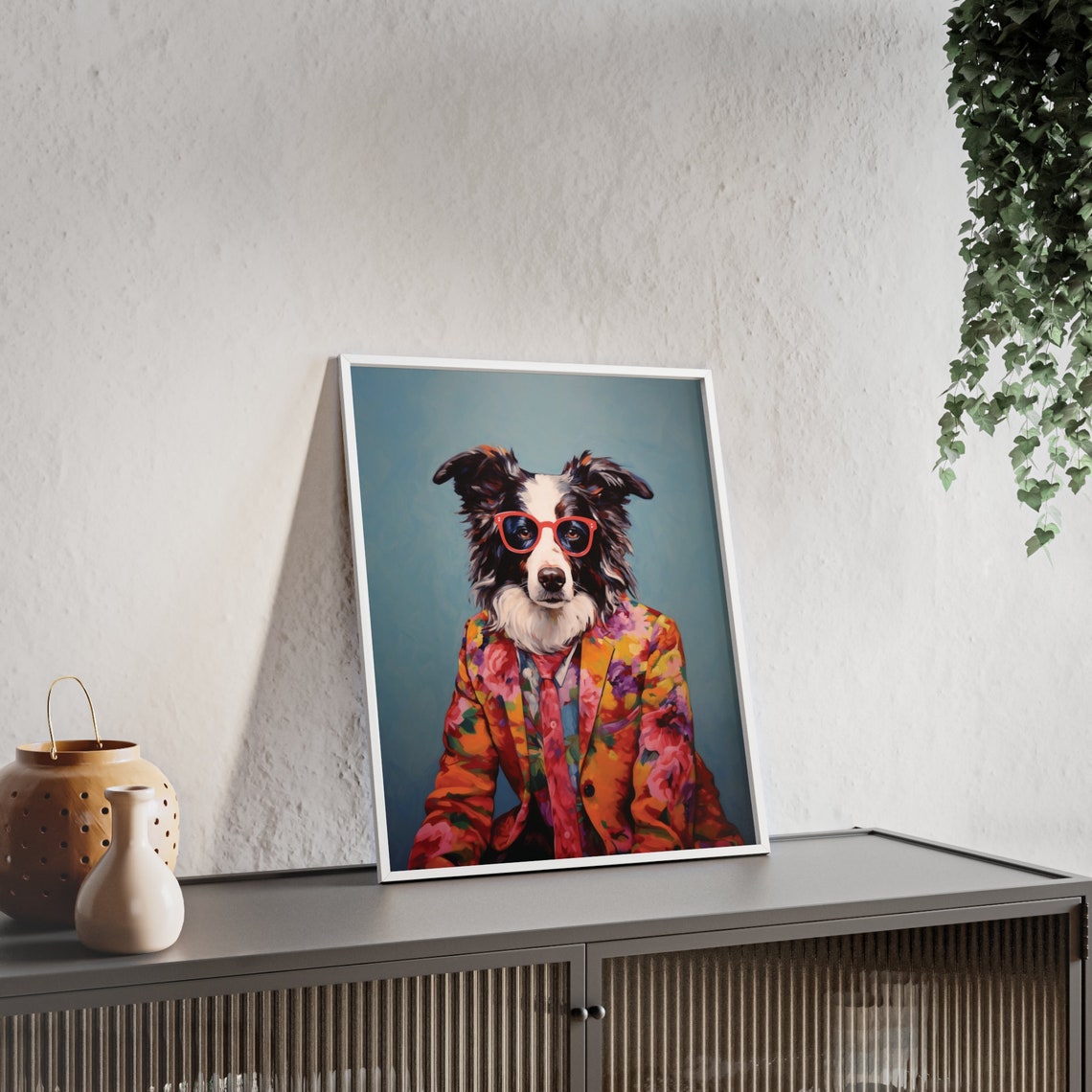Border Collie Dog Art Fashion Print Dog Portrait Fashion Art Animal Art Animal Painting Art Prints - Image 2