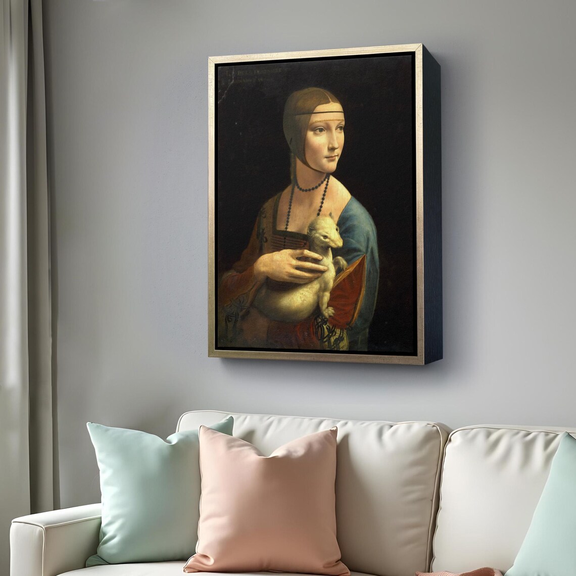 Lady With An Ermine Leonardo Da Vinci Renaissance Portrait Painting Poster - Image 4