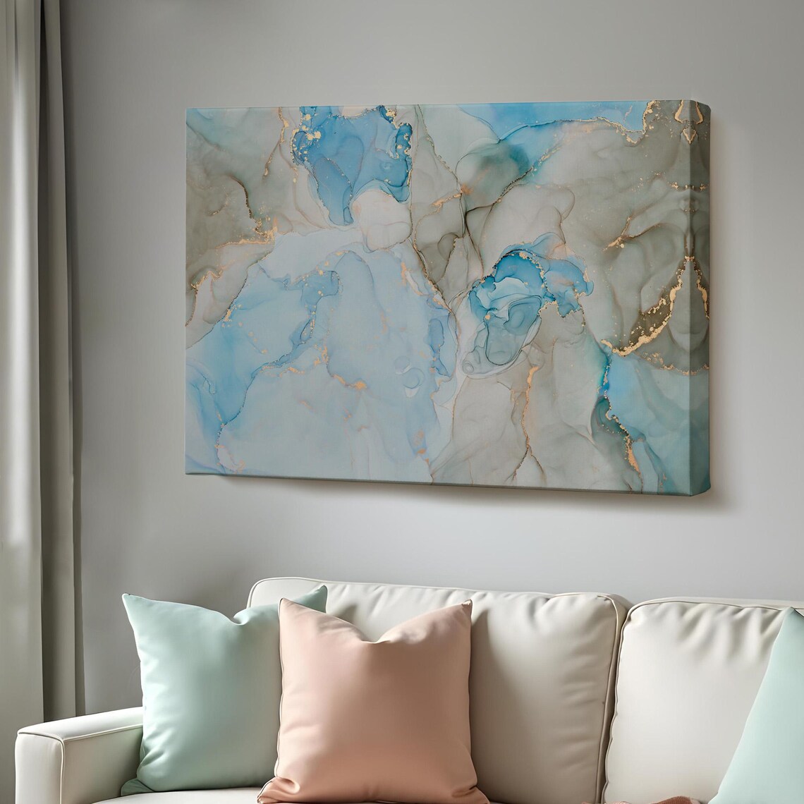Ink And Alcohol Marble Pattern, Abstract Modern