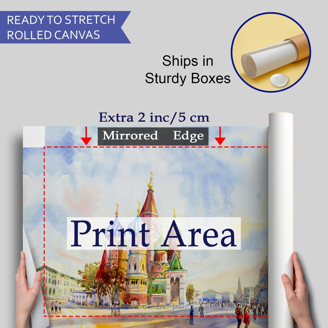 Kremlin And Red Square St Basils Cathedral Moscow Wall Art Office Wall Decor Gift For Home Decor Regional Wall Decor - Image 4