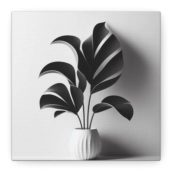 Minimalist Plant Art, Tropical Leaves Decor