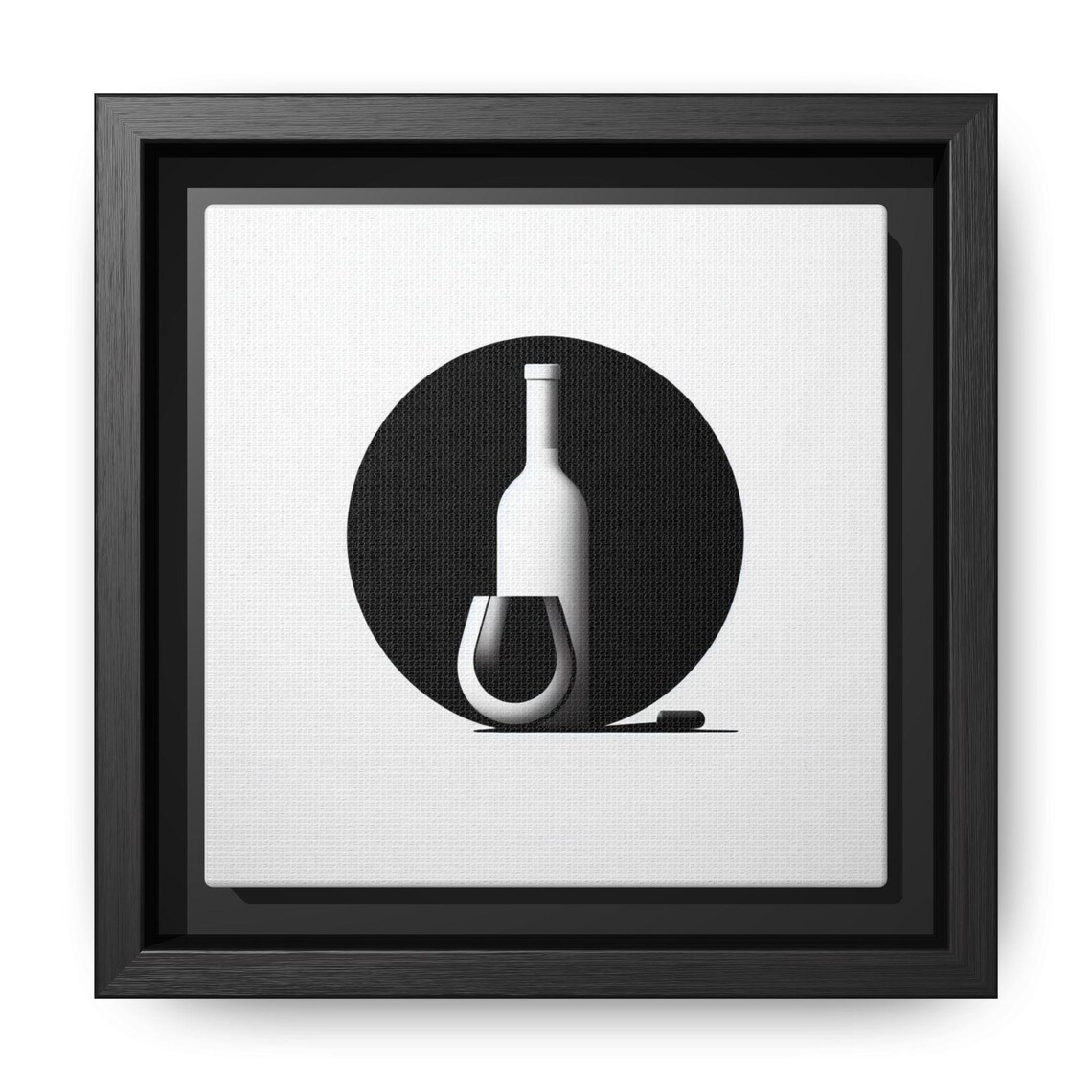 Modern Wine Bottle, Minimalist Kitchen Art