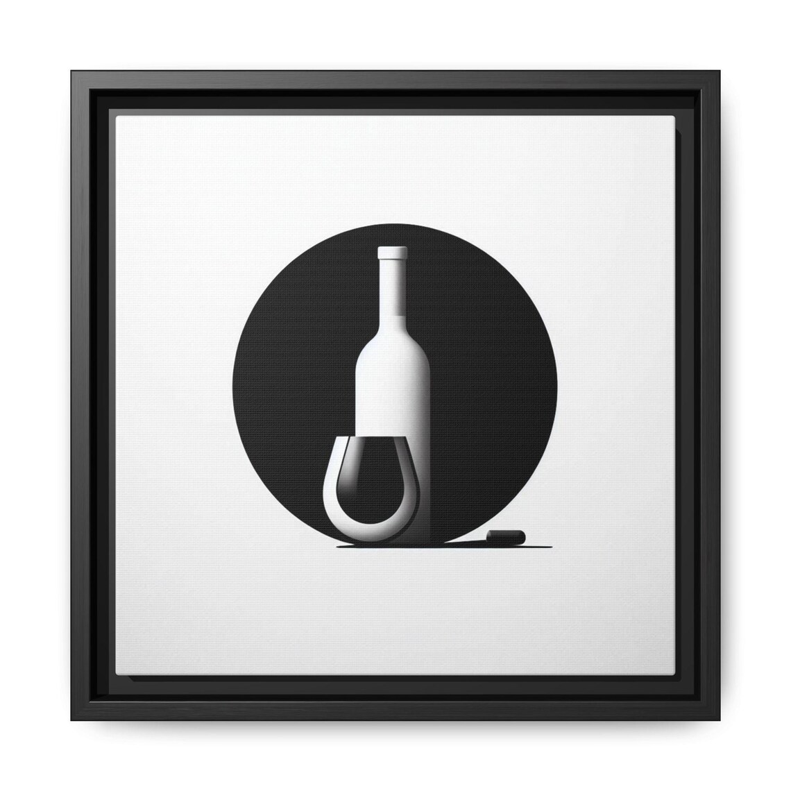 Modern Wine Bottle, Minimalist Kitchen Art - Image 2