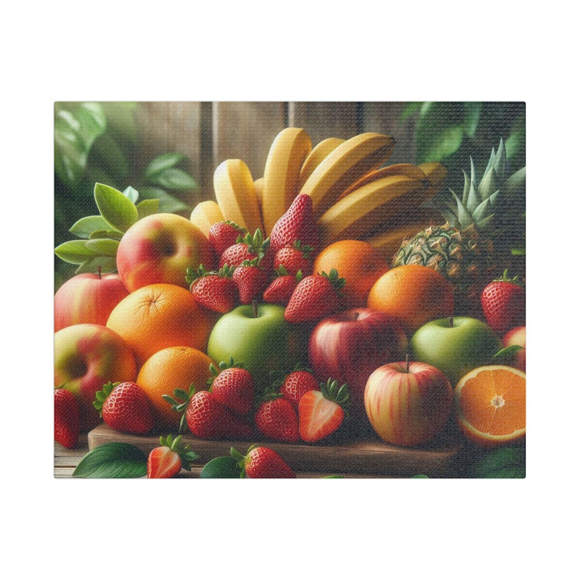 Fruit Still Life Satin Wall Art Colorful Home Decor Kitchen Wall Hanging Gift For Fruit Lovers Vibrant Artwork - Image 3