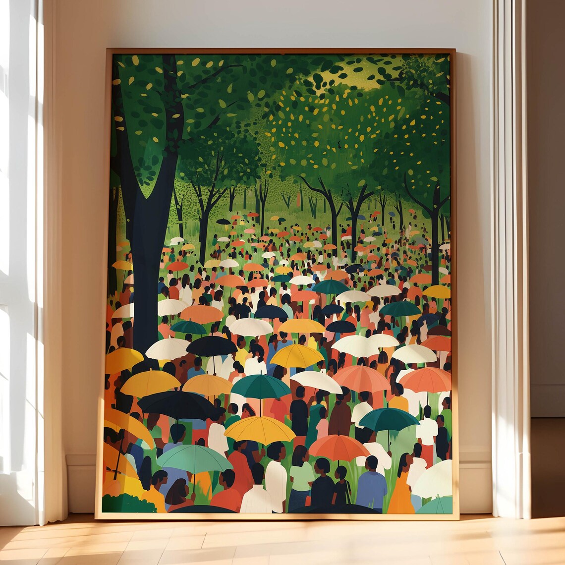 African Black Prints Artwork Painting Oil Art Print