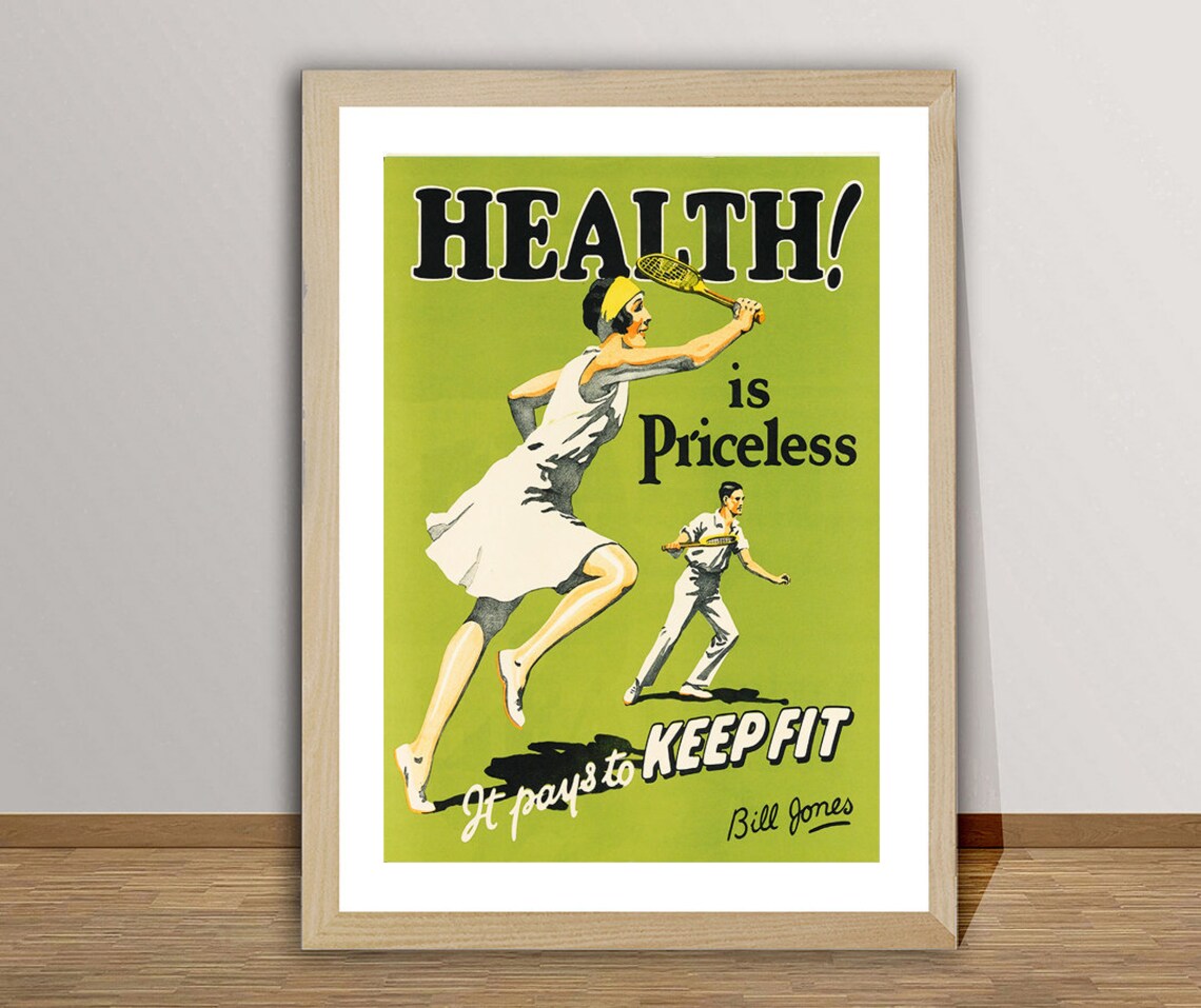 Health Is Priceless Vintage Motivational Poster
