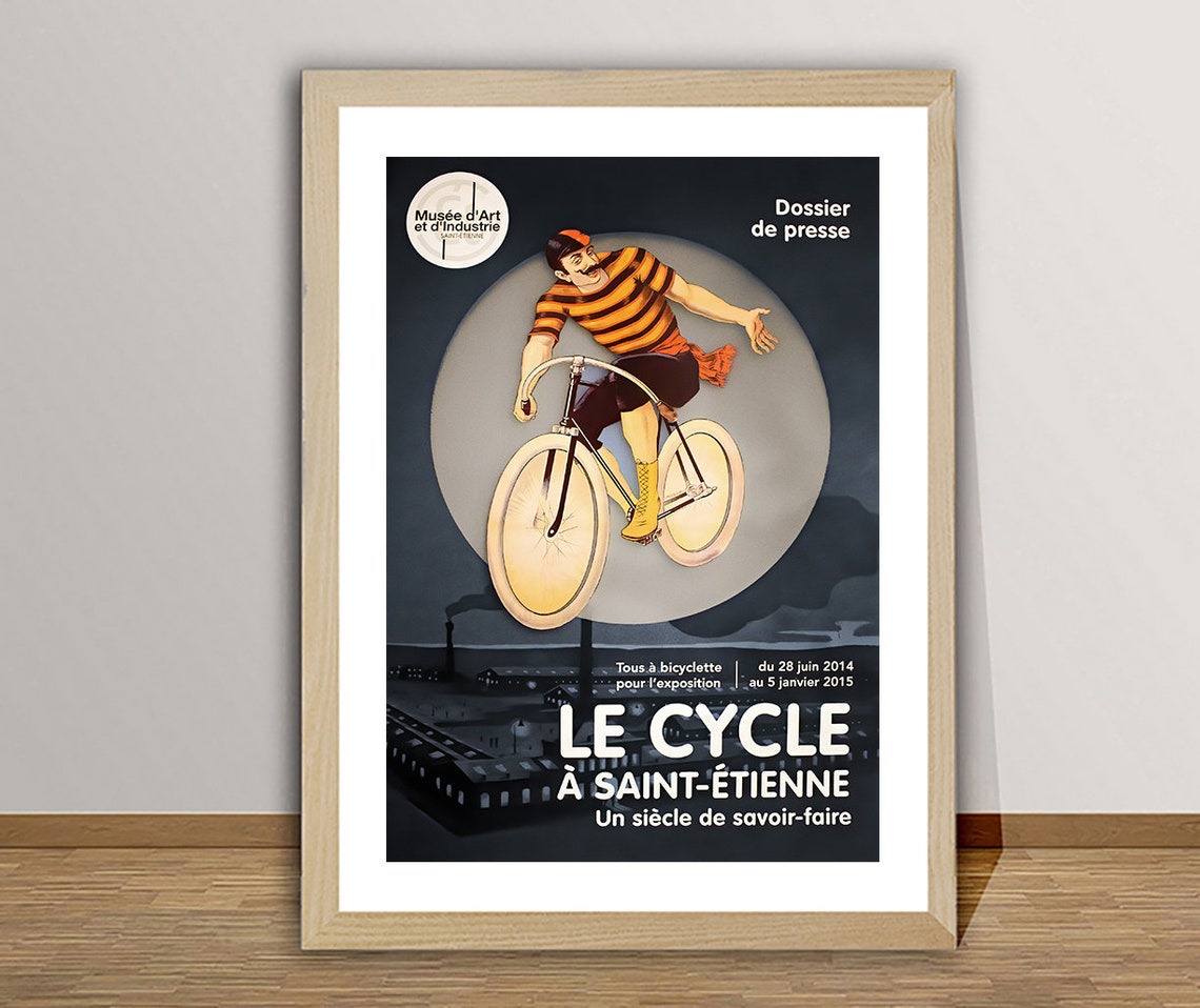 Le Cycle a Saint Etienne Bicycle Exhibition Museum Poster 2014