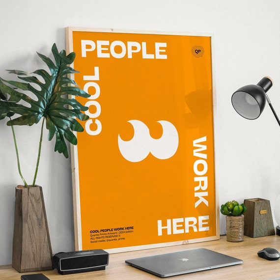 Cool People Work Here Typography Print