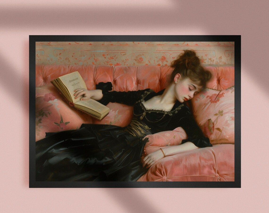 Sleeping Woman, Modernisme Portrait Art Print