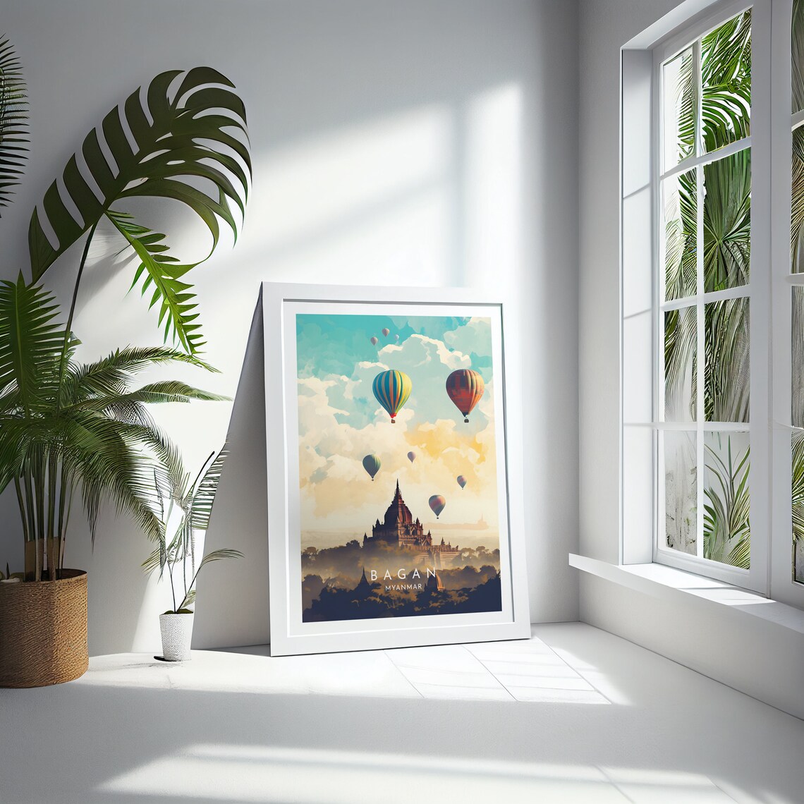 Bagan Travel Poster, Myanmar Place Print - Image 4