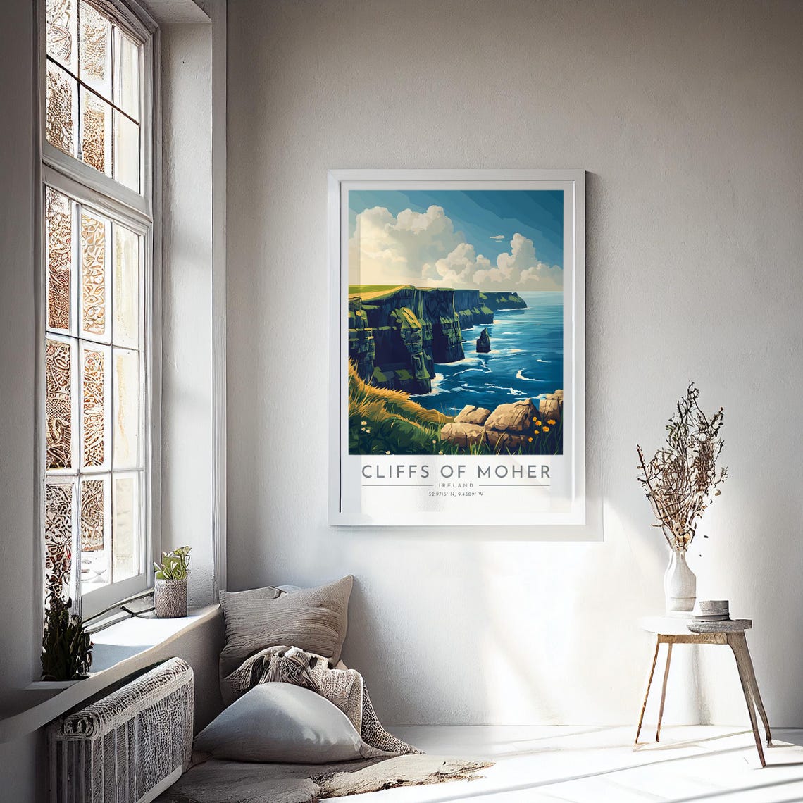 Cliffs of Moher Ireland Sea Stacks Daytime Ocean Cliffs View Poster - Image 4