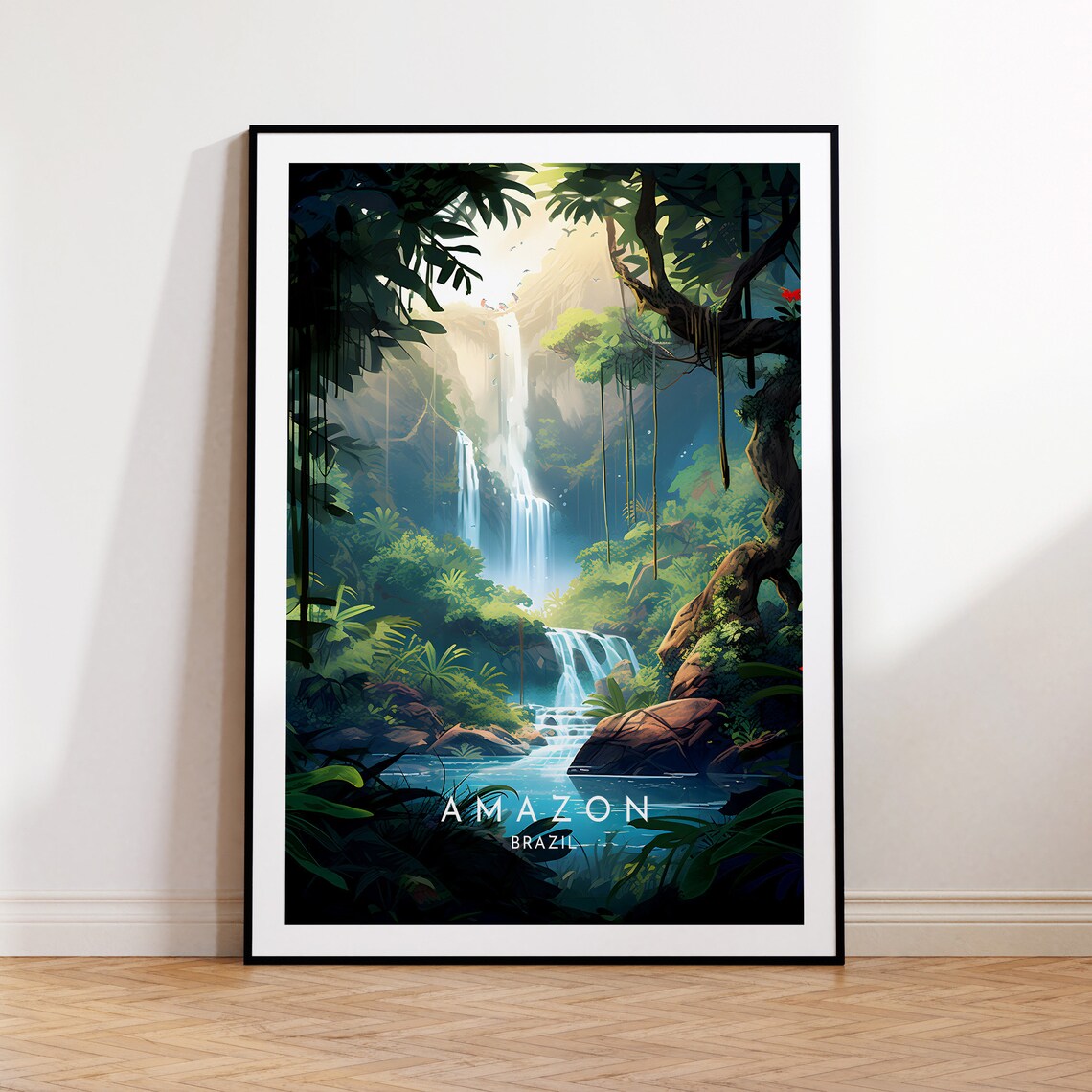 Amazon Travel Print, Brazil Rainforest Poster