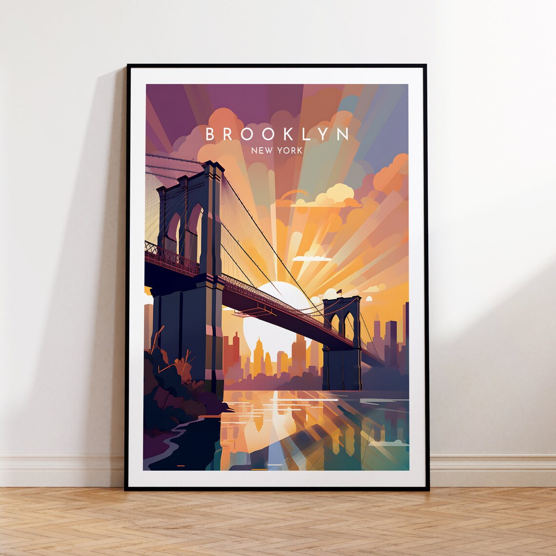 Brooklyn Travel Poster, New York United States
