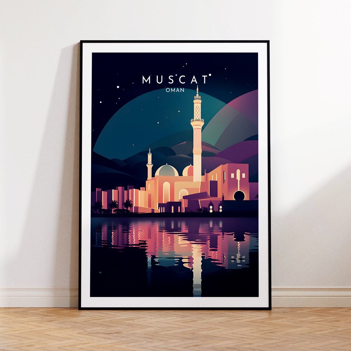 Muscat Travel Poster, Oman Home Decor Print