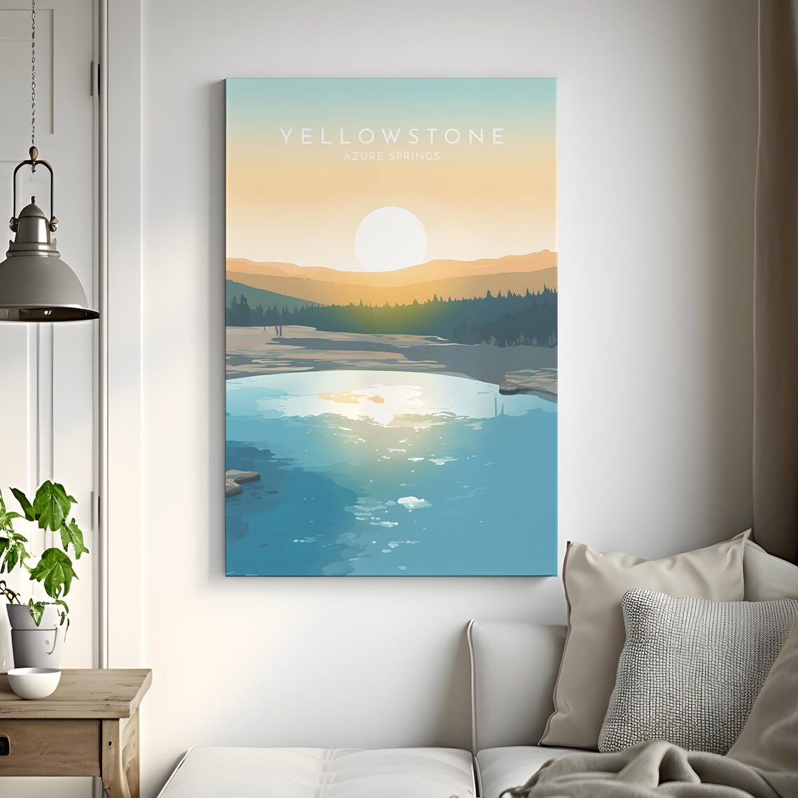 Yellowstone Travel Print, Wyoming Travel Poster - Image 3