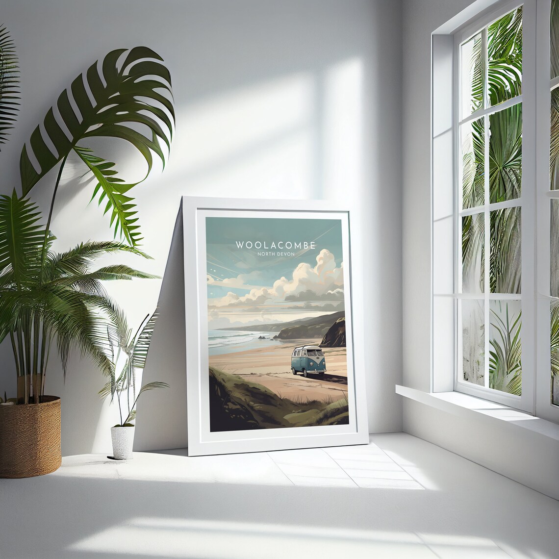 Woolacombe England Devon Travel Poster, Home Decor - Image 4