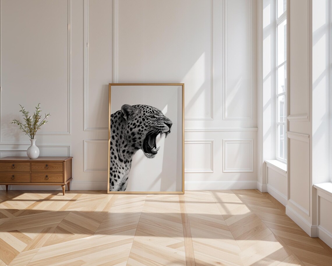 Leopard Poster, Minimalist Safari Wall Art - Image 3