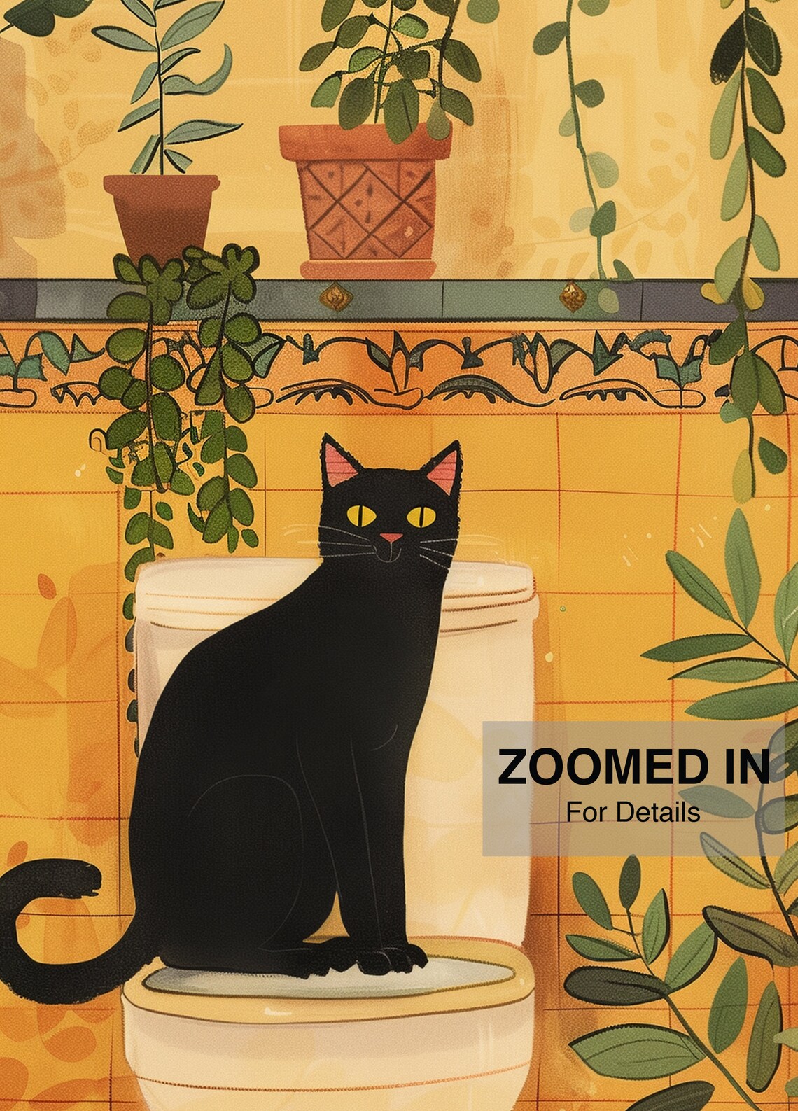 Funny Toilet Cat Poster Gift for Cat People - Image 5
